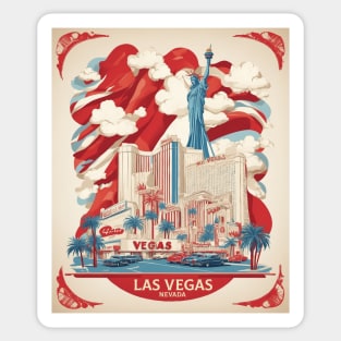 Las Vegas United States of America Tourism Vintage Poster Sticker